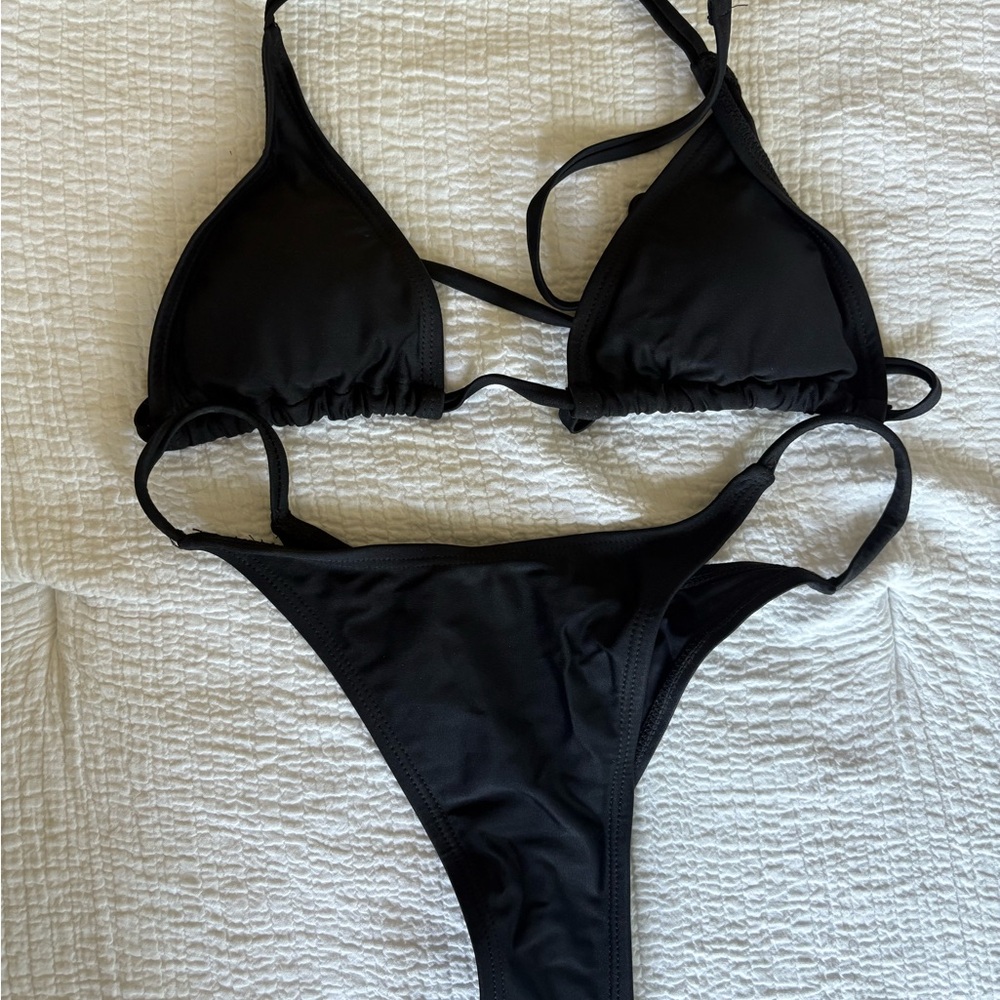 Black Triangle Bikini Set